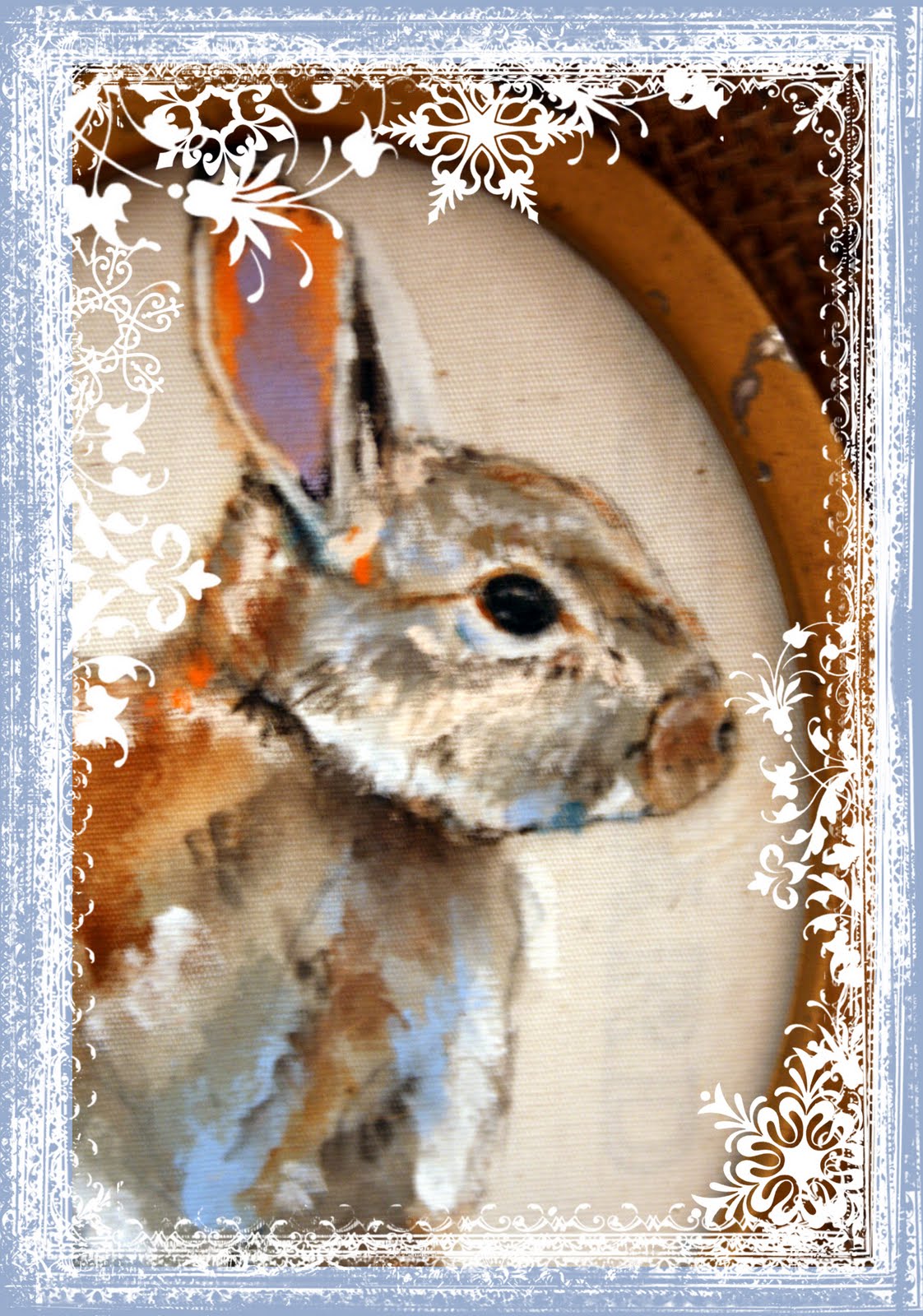 Новогодний кролик арты